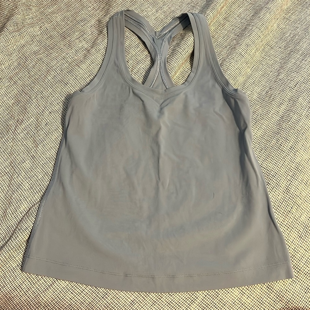 Dusty blue lululemon cool racerback tank top